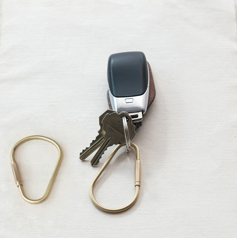 Brass Carabiner Key Ring