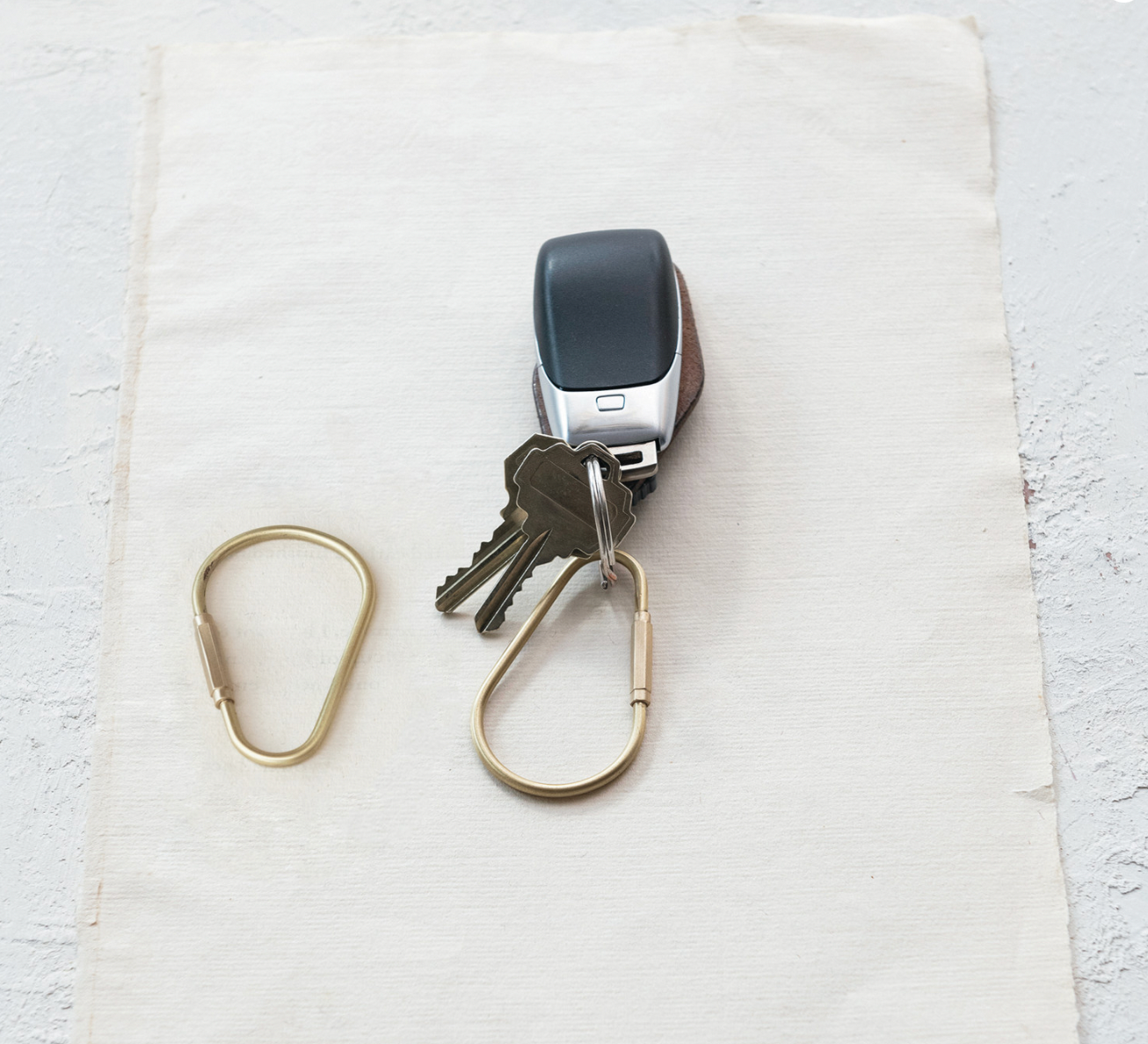 Brass Carabiner Key Ring