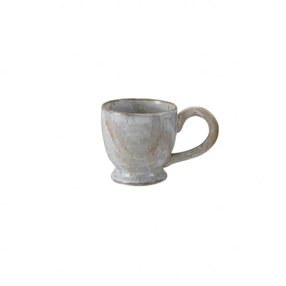 Gray Marbled ceramic mug on a white background