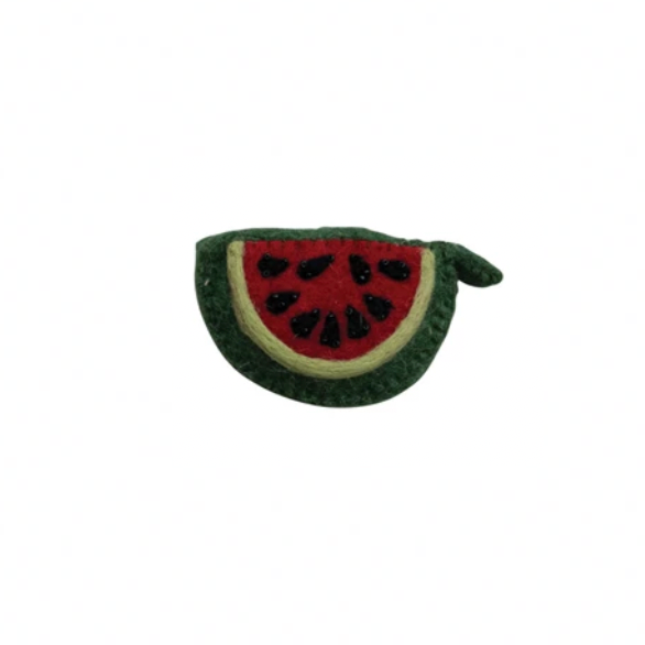 Handmade Embroidered Felt Tape Measure - Watermelon