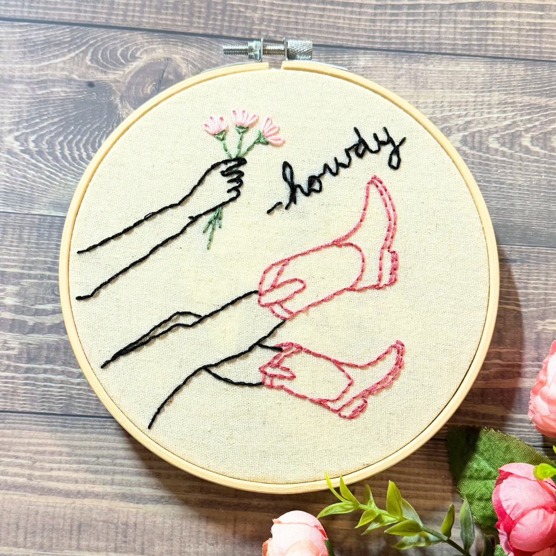 Howdy Cowgirl Hand Embroidery Kit