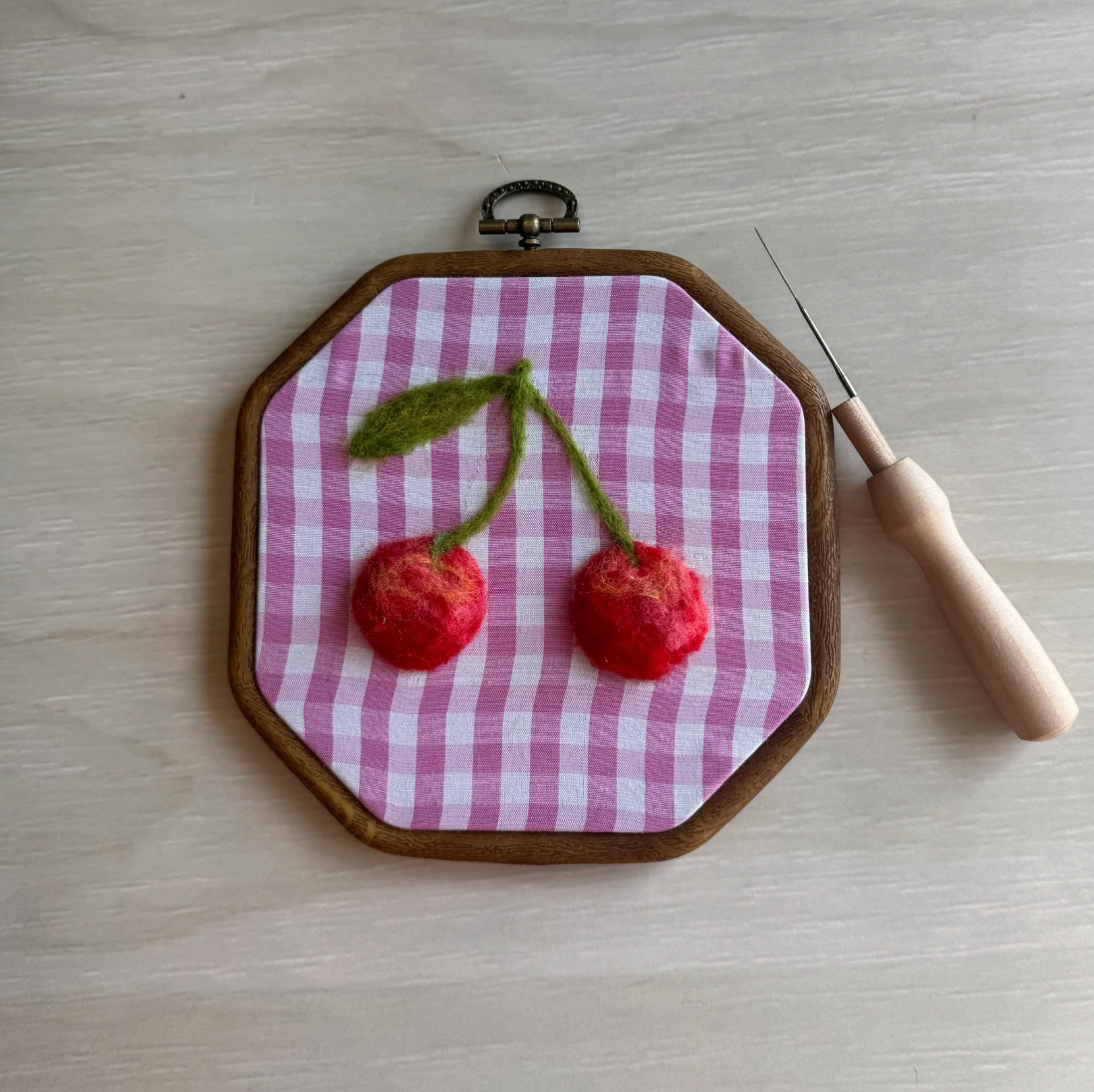 Very Cherry Painting With Wool DIY Kit