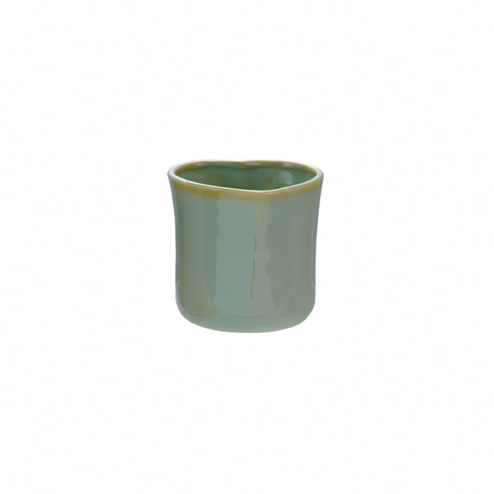 Stoneware Handle-less Mug - green