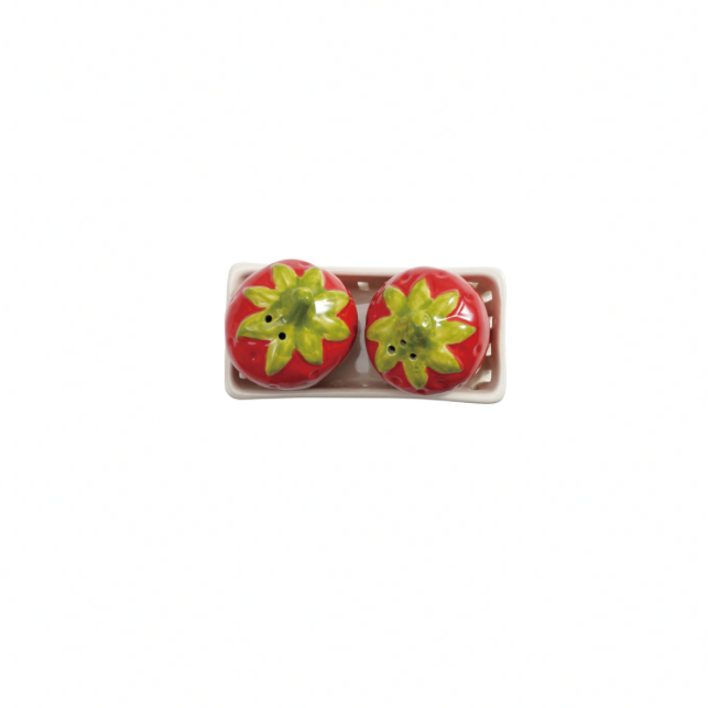Stoneware Strawberry Salt & Pepper Shakers