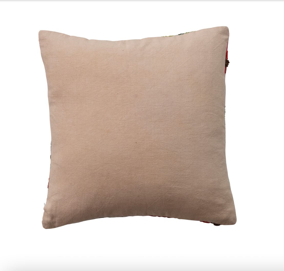 back of Garden Party Cotton Pillow