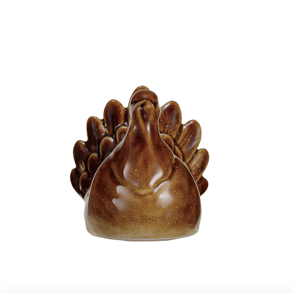 BROWN Stoneware Turkey Sponge Holder