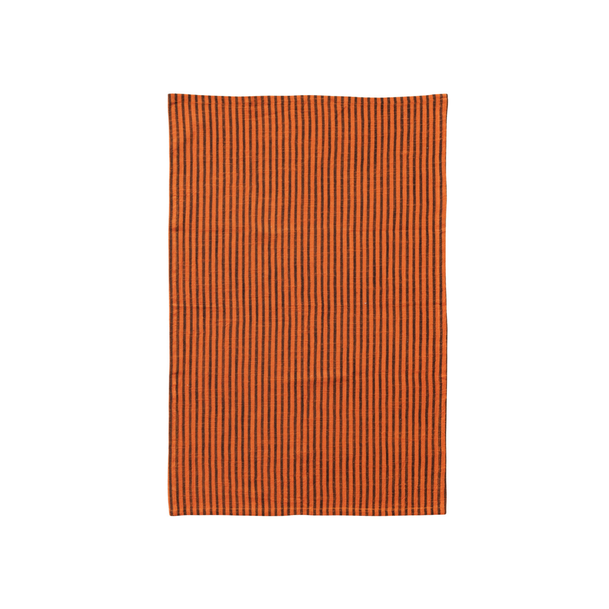 Orange & black striped teat towel