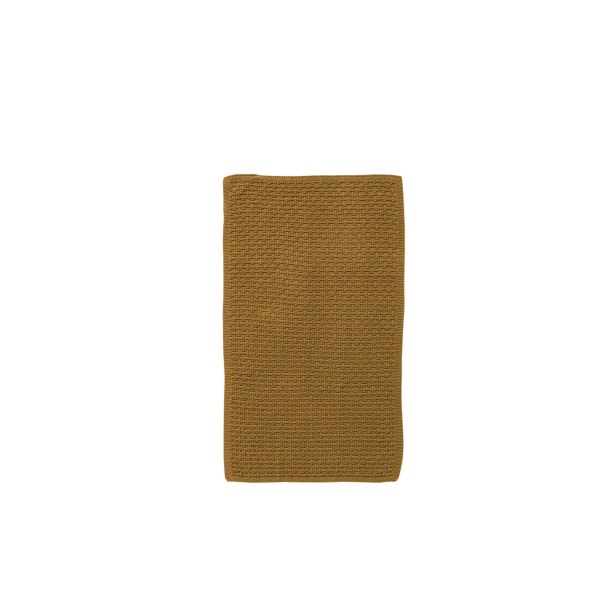 A rectangular mustard-colored textured tea Towel