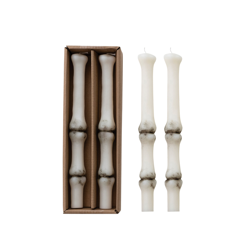 Unscented Bone Taper Candles