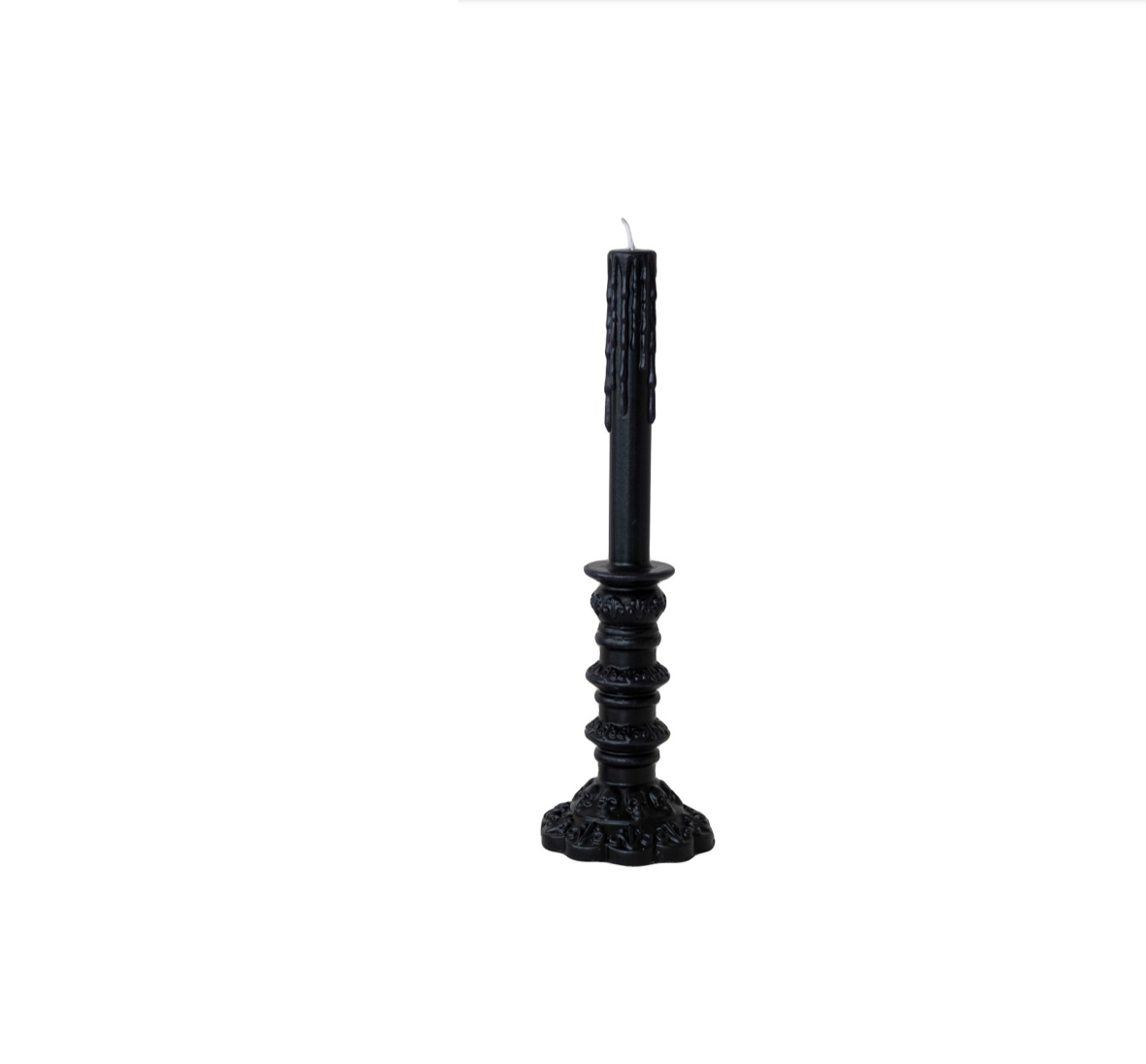Black Hearth Taper Candle
