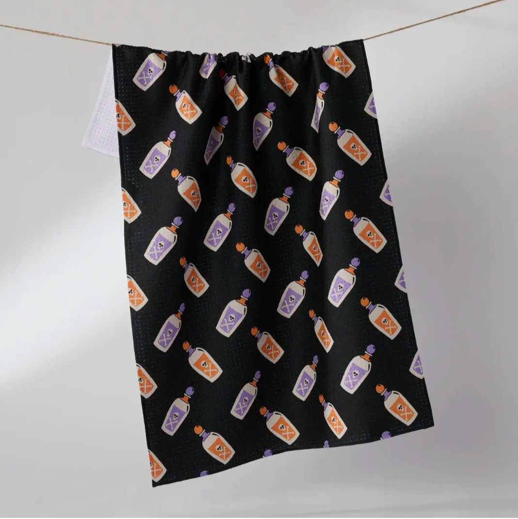 Drink Me Tea Towel - Halloween