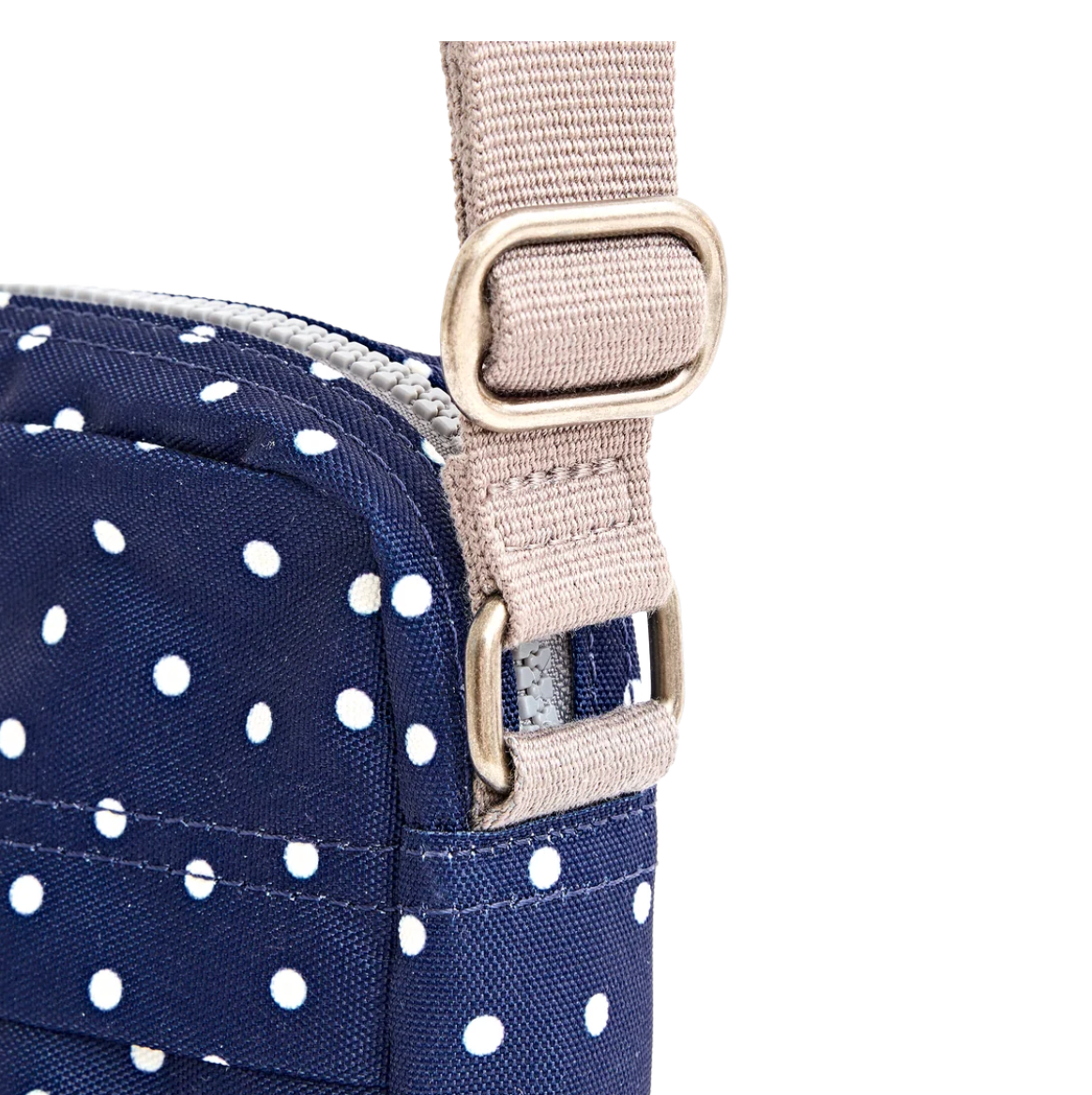 Bond Pocket Crossbody Bag in Navy Polka Dot