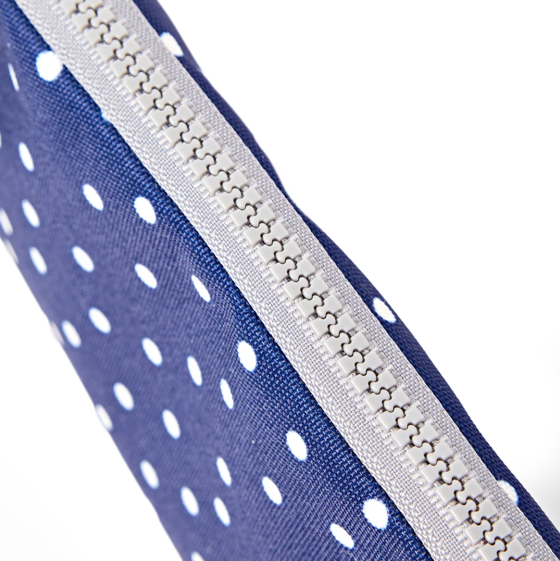 Brick Lane Laptop Sleeve in Navy Polka Dot