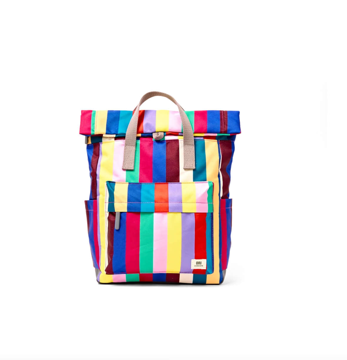 Canfield Roll Top Backpack in Wide Multi Stripe