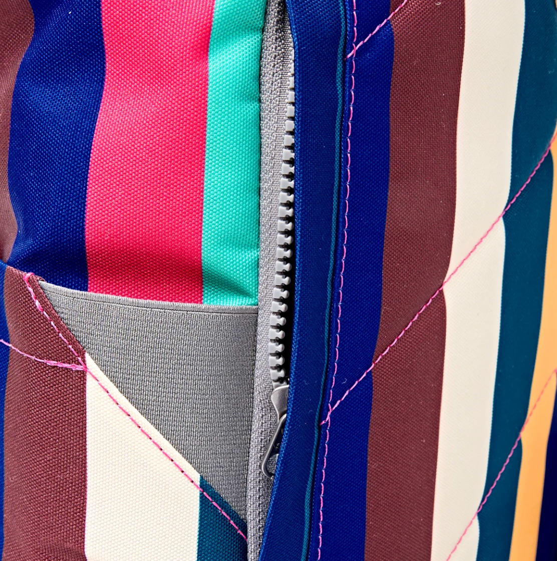 Canfield Roll Top Backpack in Wide Multi Stripe