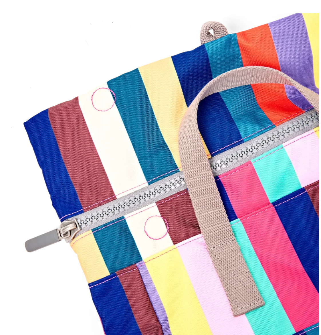 Canfield Roll Top Backpack in Wide Multi Stripe