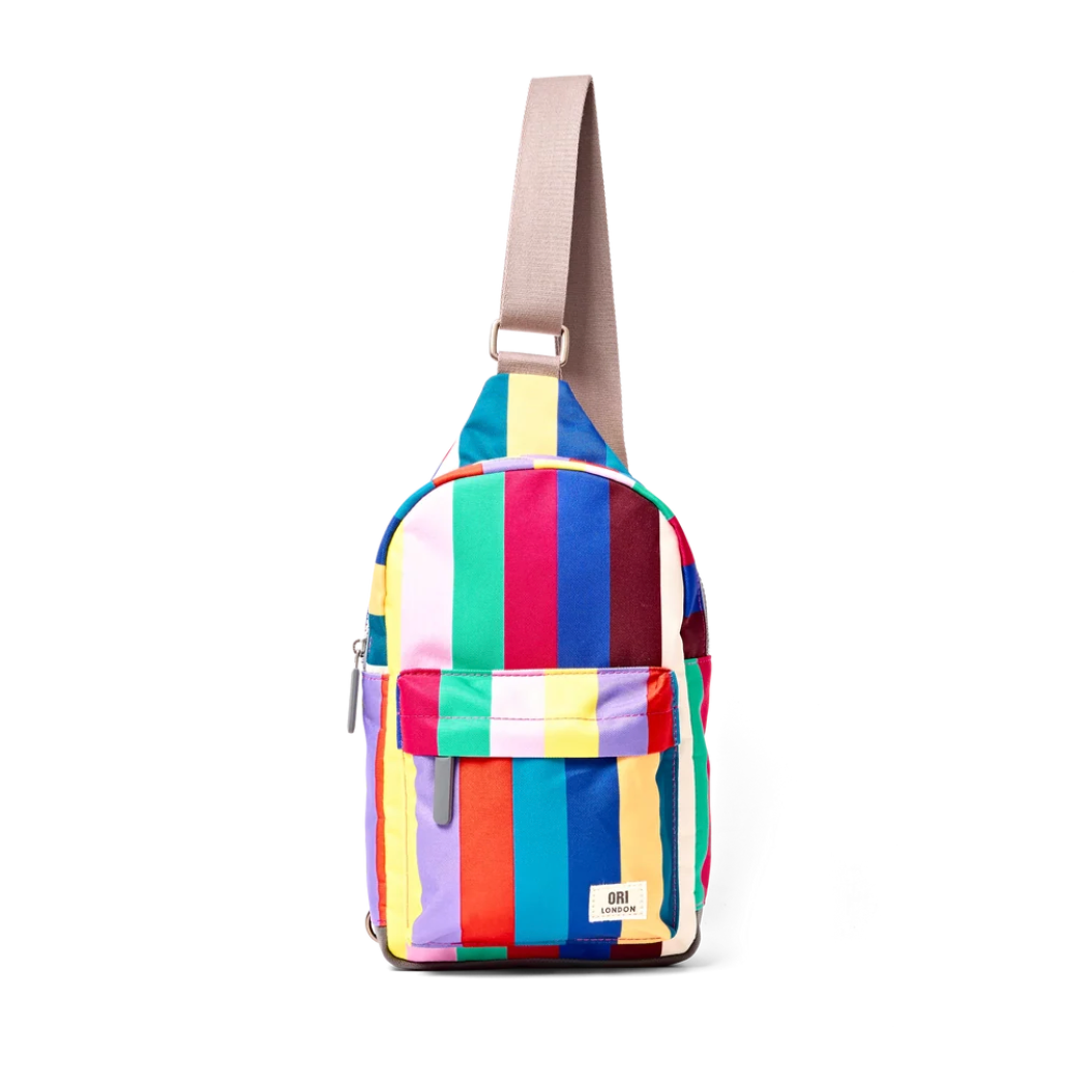 Willesden Sling Bag in Wide Multi Stripe