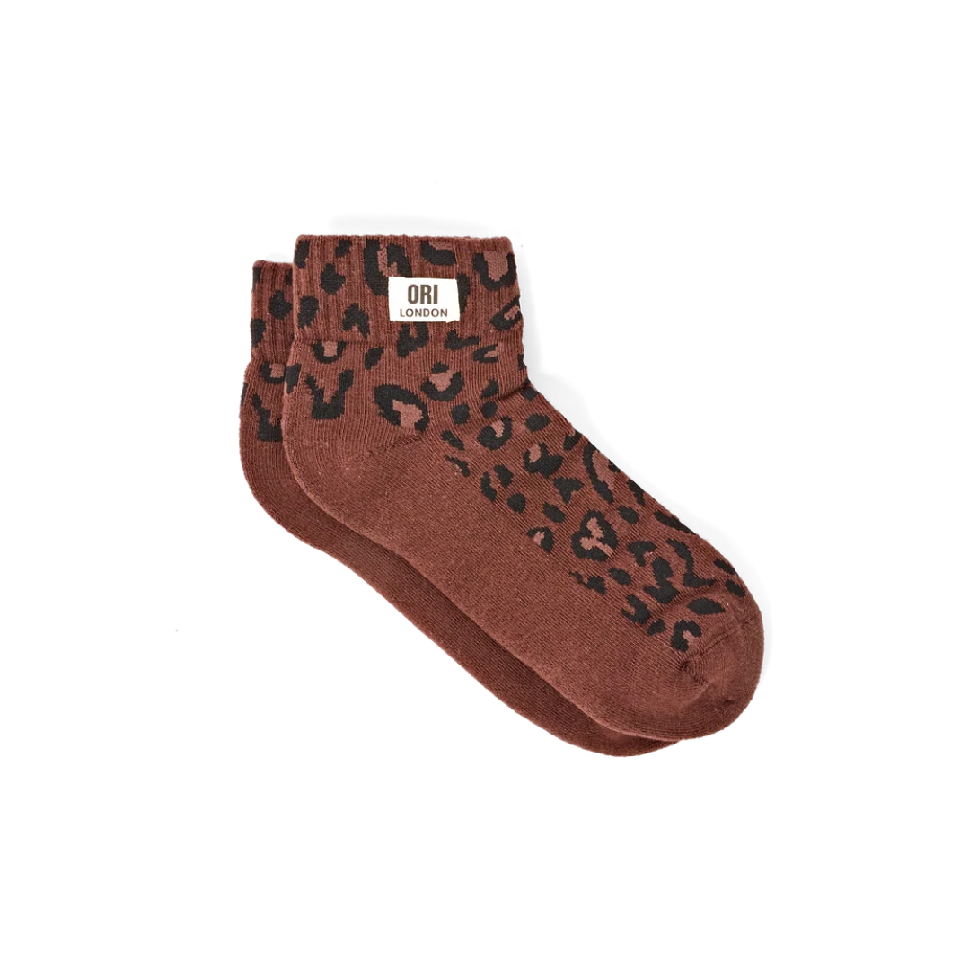 Wembley Ankle Socks for Women in Mini Leopard