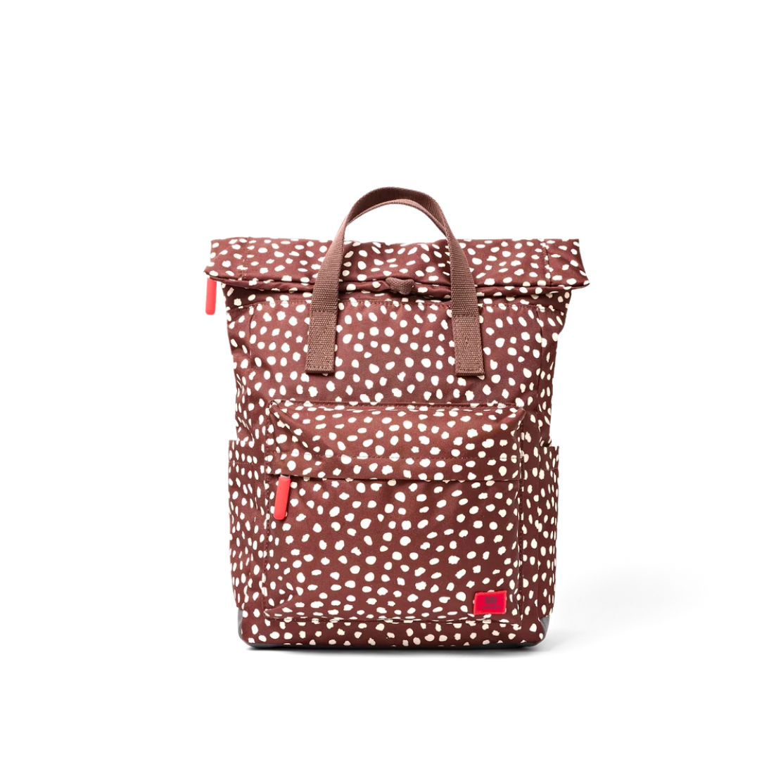 Canfield Roll Top Backpack in Brown Dot