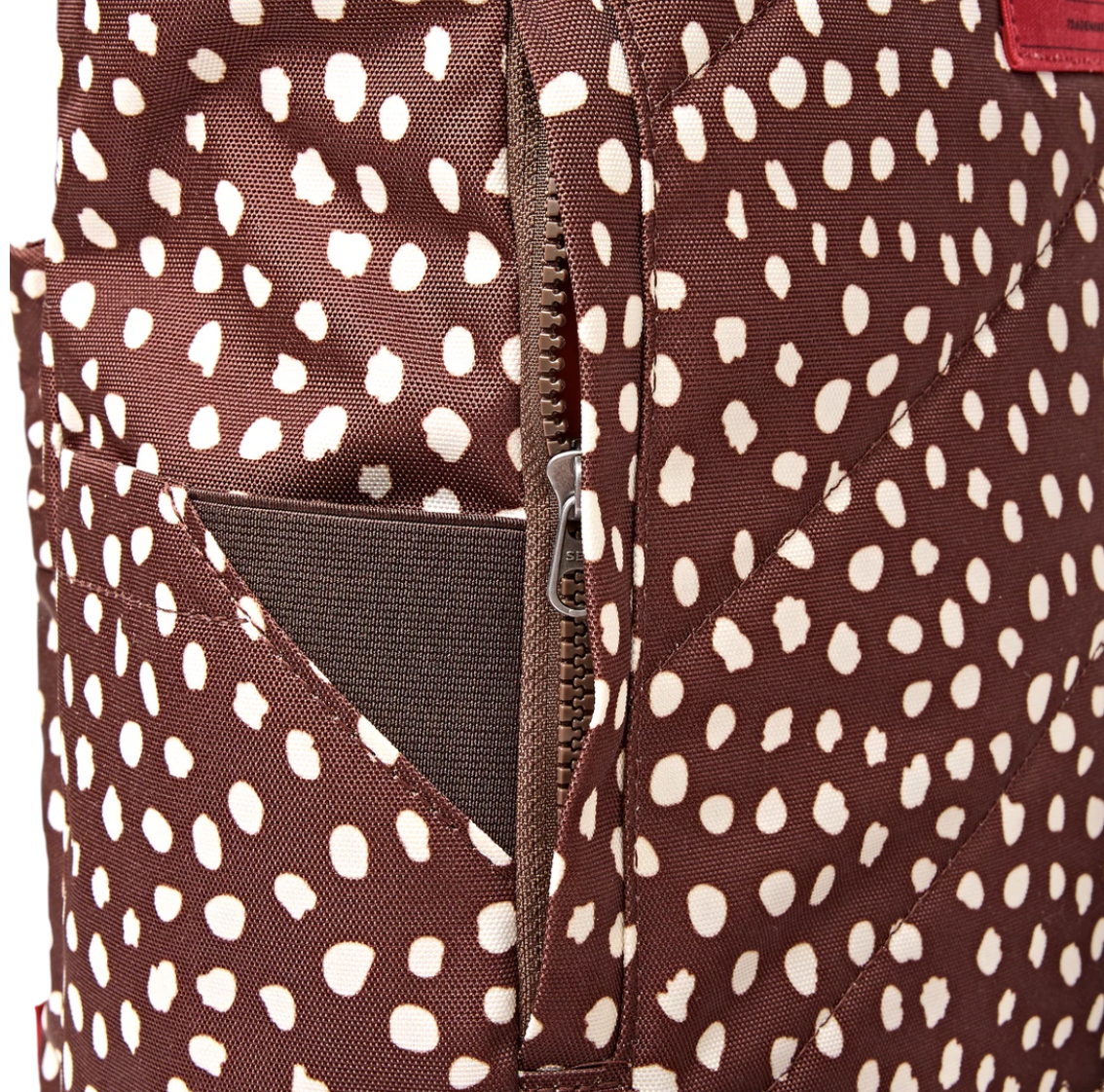 Canfield Roll Top Backpack in Brown Dot