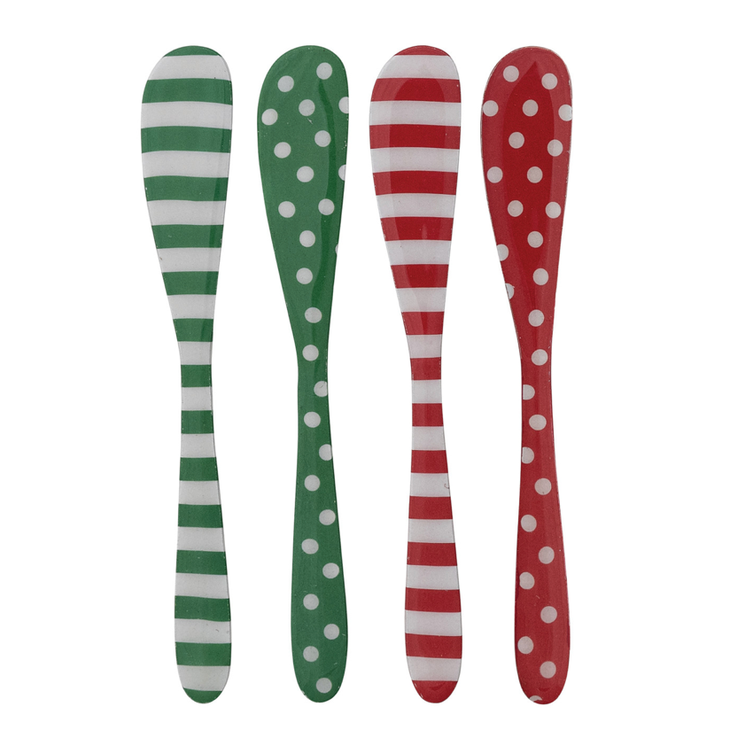 Merry Polka Dot/ striped Enameled Canape Knifes