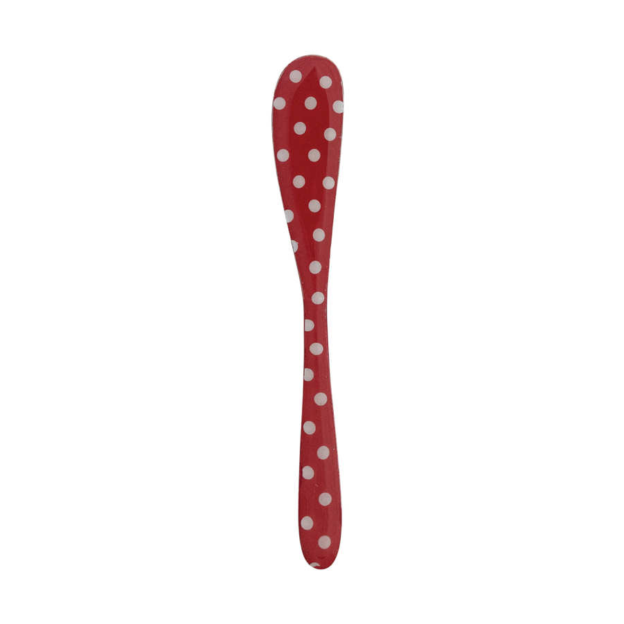 Merry Polka Dot Enameled Canape Knife  red & white dot