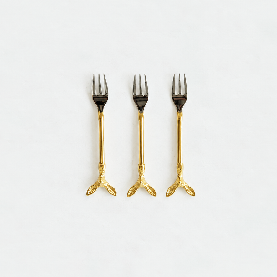 Gold Deer Appetizer Fork
