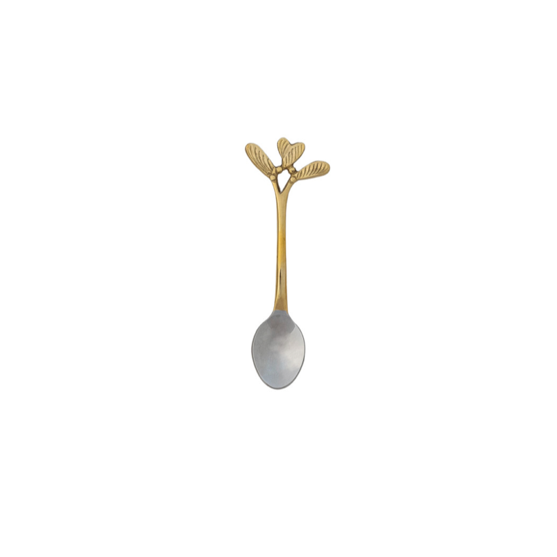 Mistletoe Leaves Coffee Spoon