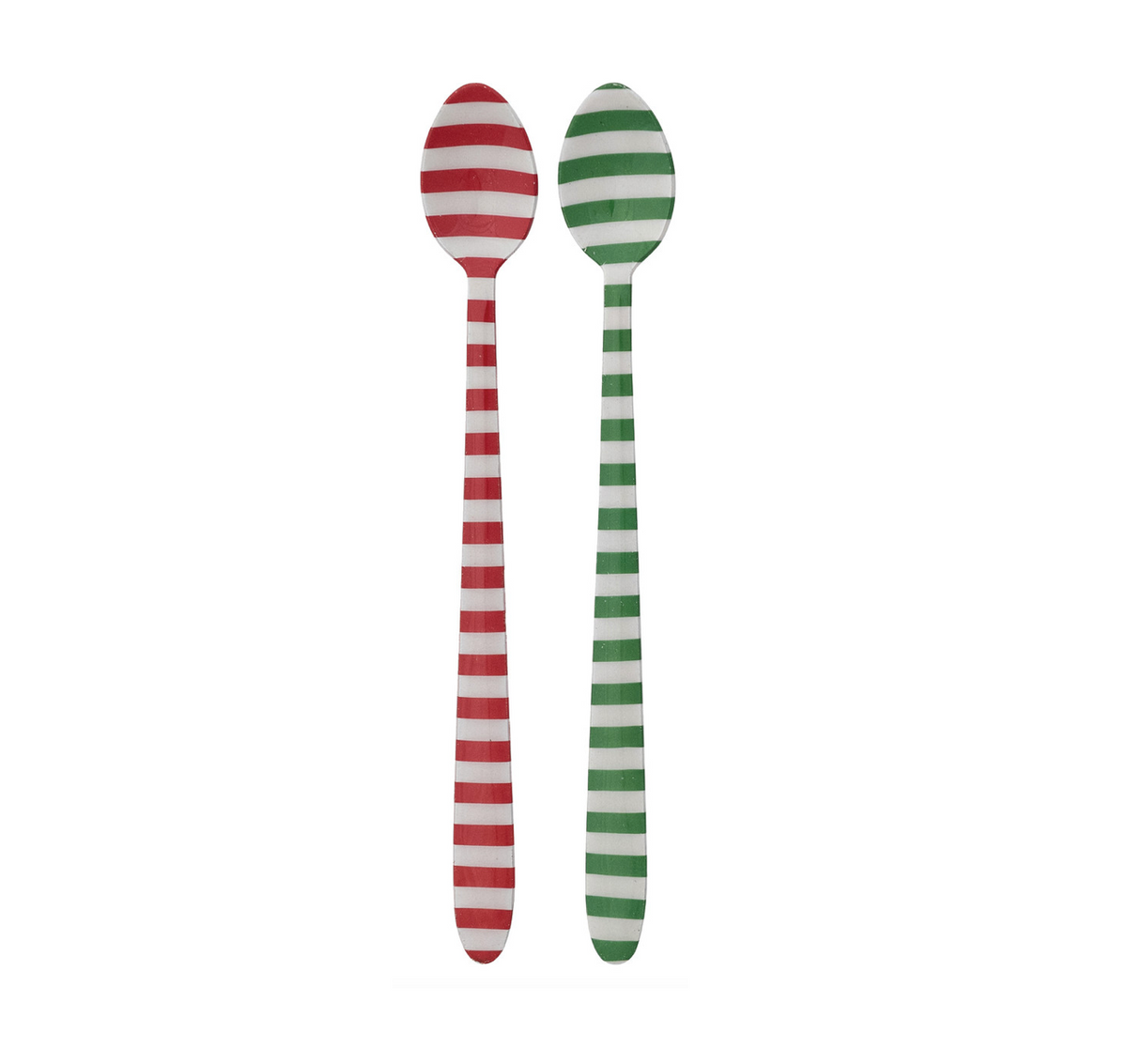 Merry Stripes Enameled Cocktail Spoons 