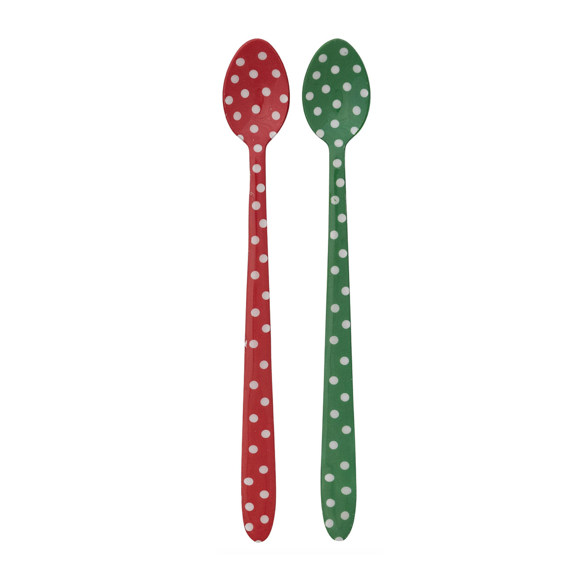 Merry Polka Dot Enameled Cocktail Spoon - 2 Colors