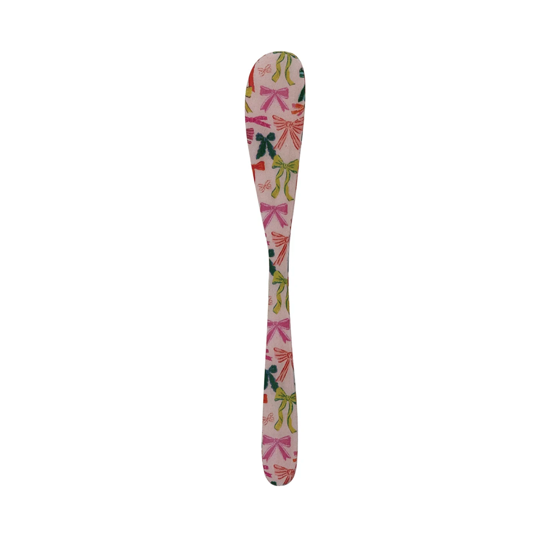 Enameled Stainless Steel Knife with Holiday Bow Pattern