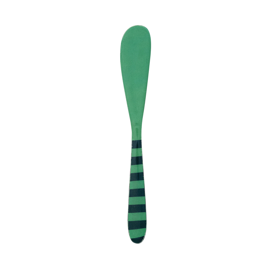 Holiday Whimsy Striped Canape Knife - Green with Blue Stripe