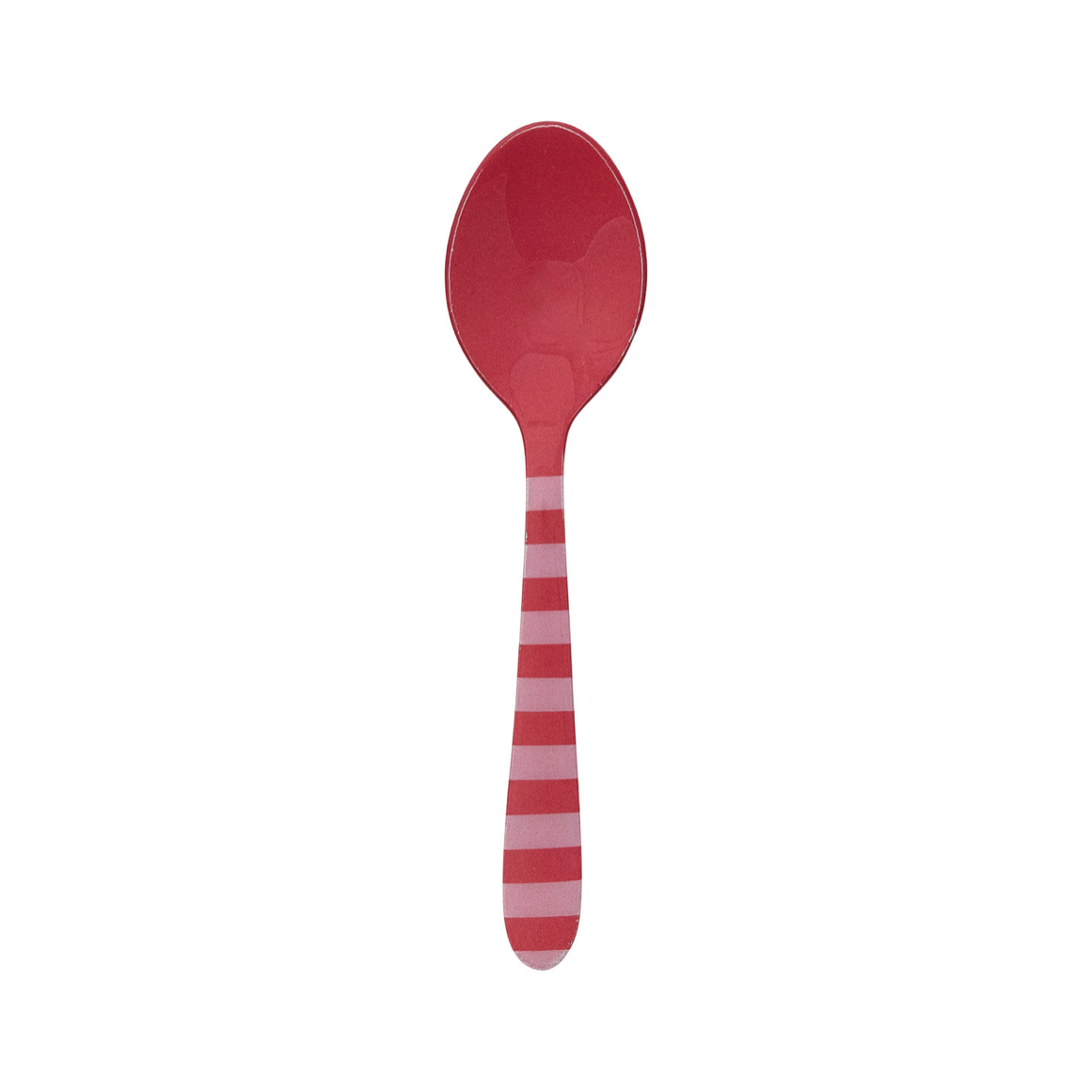 Holiday Whimsy Striped Spoon - Dark Pink with Pink Stripe