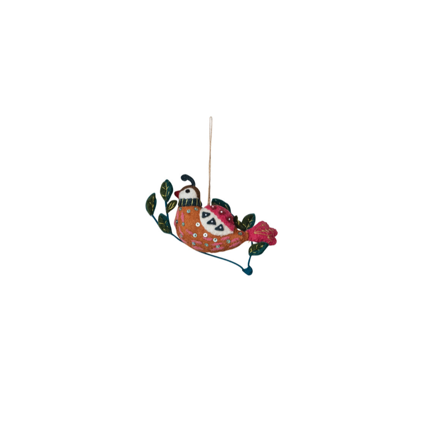 Winter Whimsy Felt Ornaments - Quail