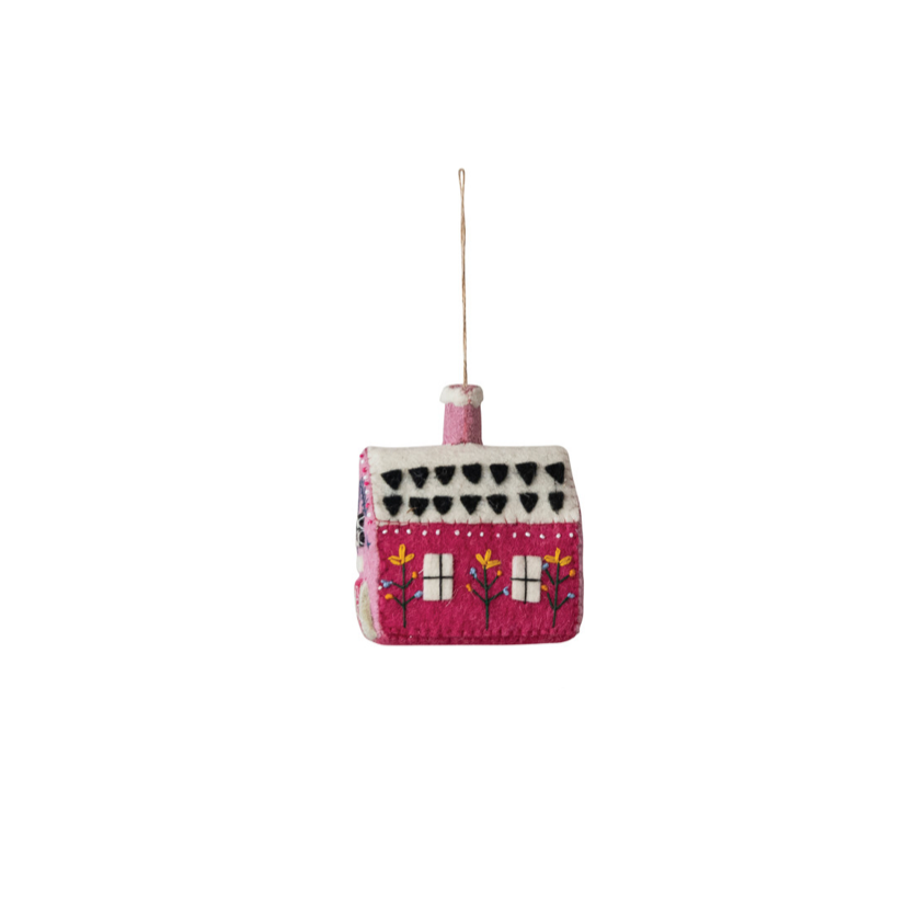 Winter Whimsy Felt Ornaments  - House