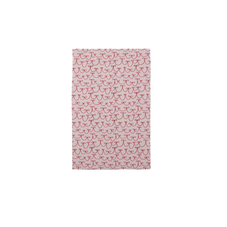 Retro Holiday Microfibre Tea Towel - Bows