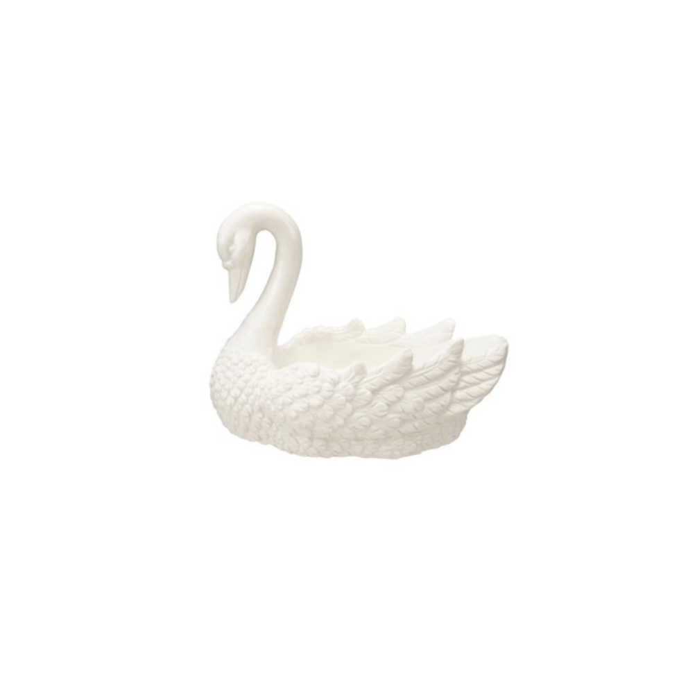 Stoneware Swan Dish