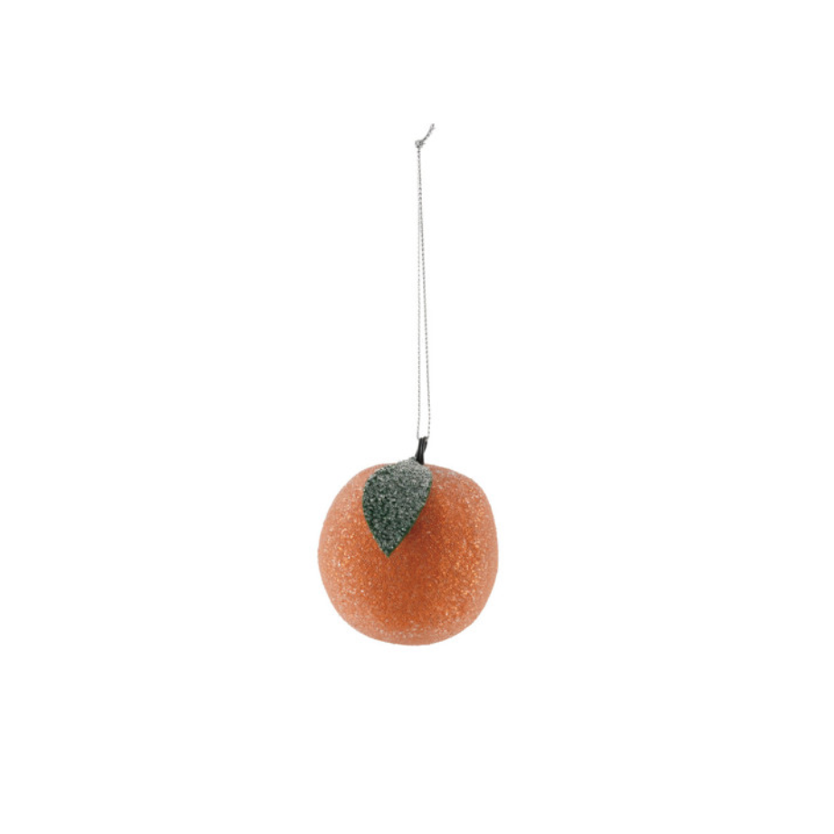 Paper Mache Vintage Reproduction Orange Ornament