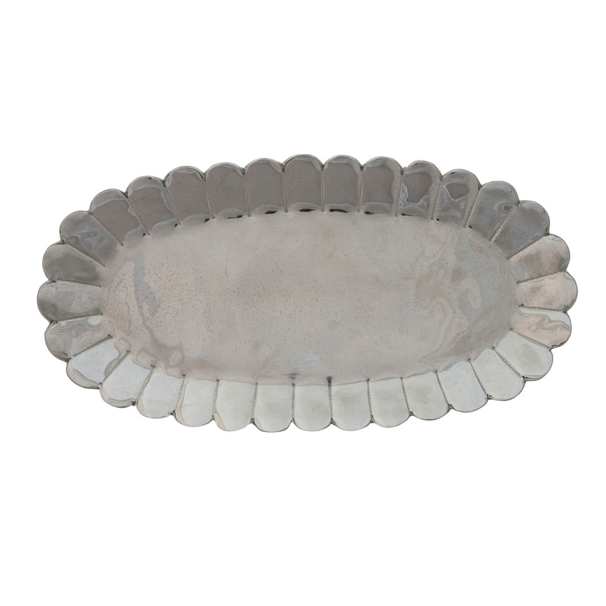 Metal Scalloped Tray