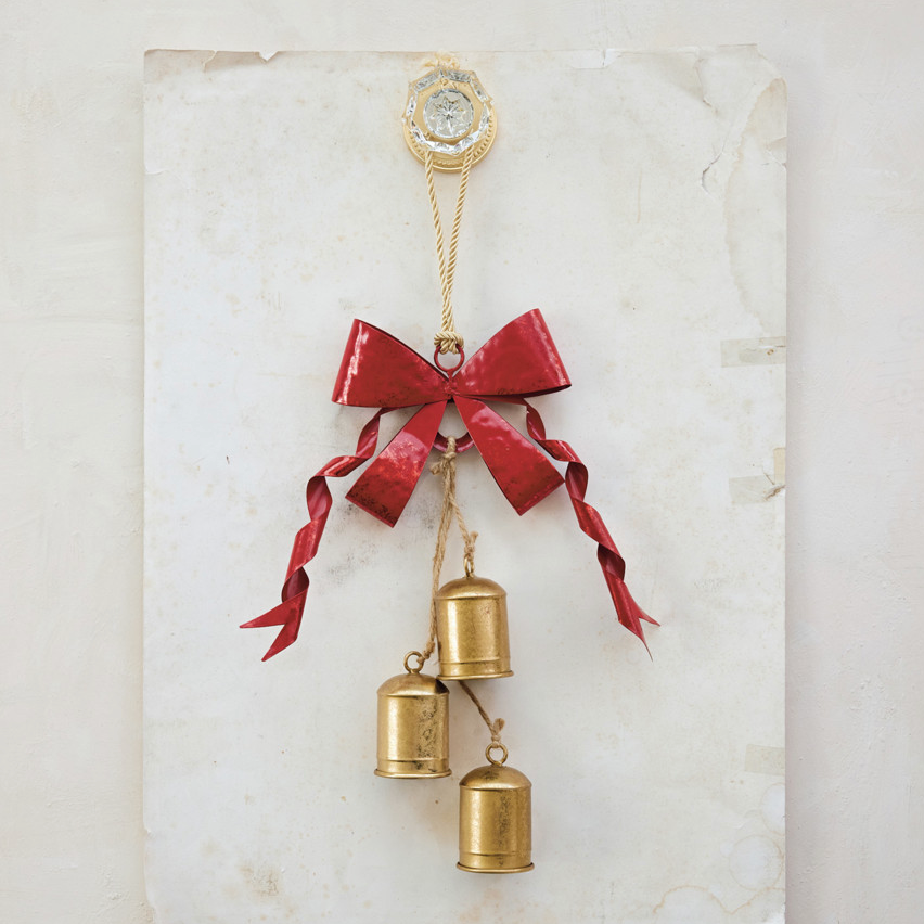 Hanging Metal Bells - Gold Finish