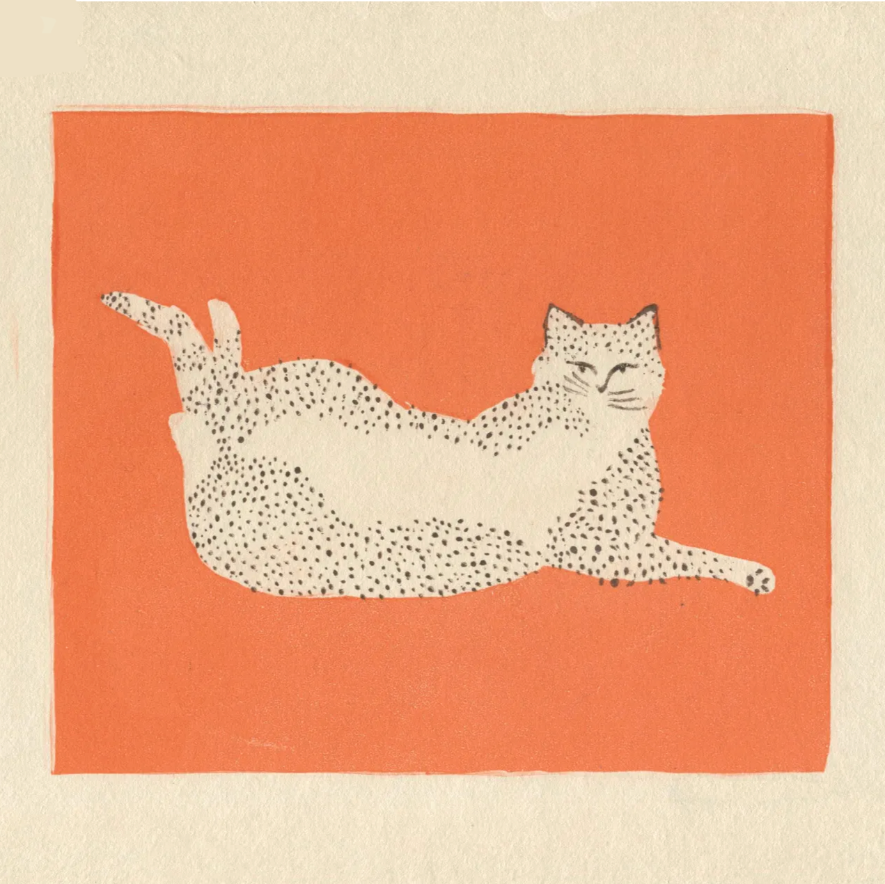Orange Cat Print