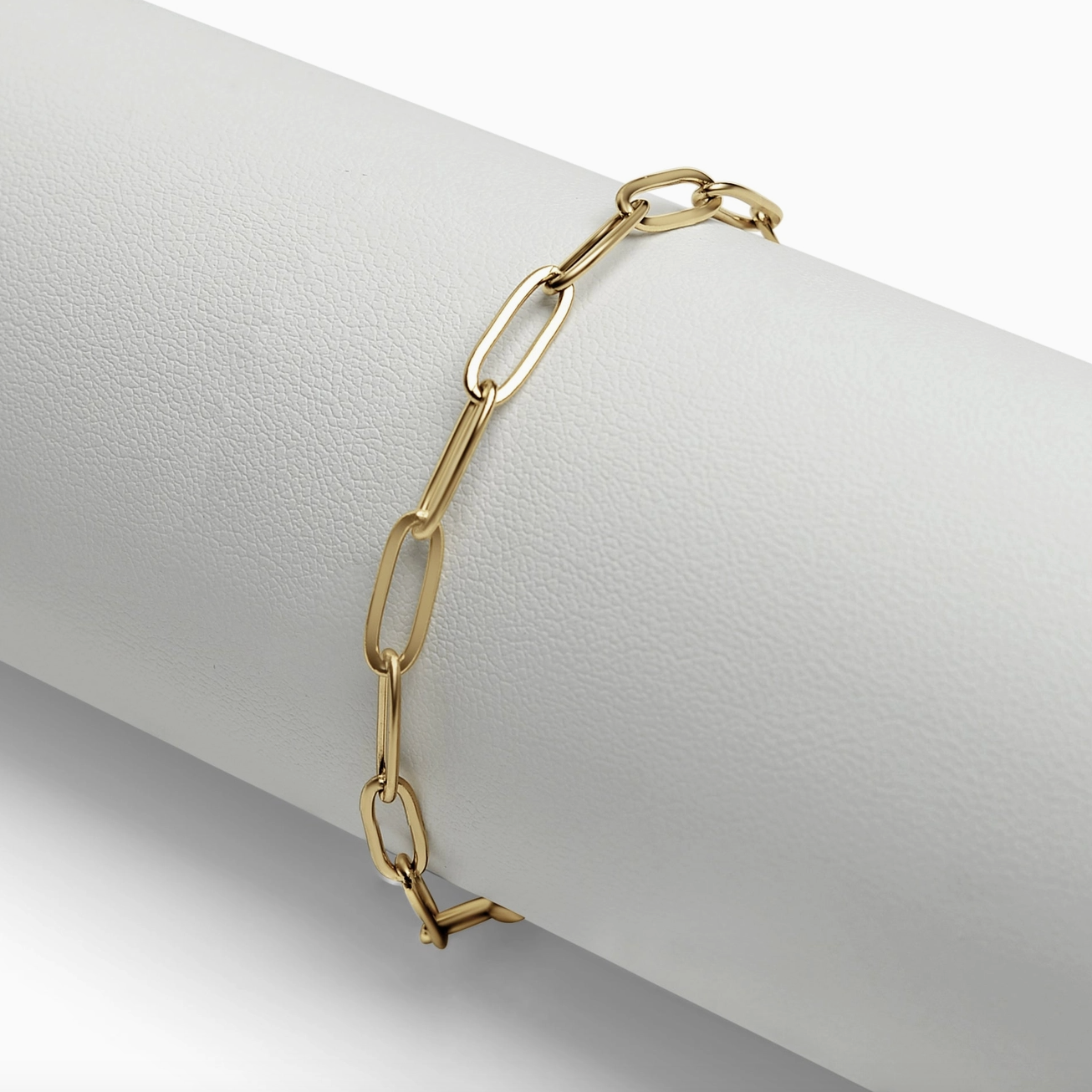 Paperclip with Charm Keeper Chain Bracelet - Gold
