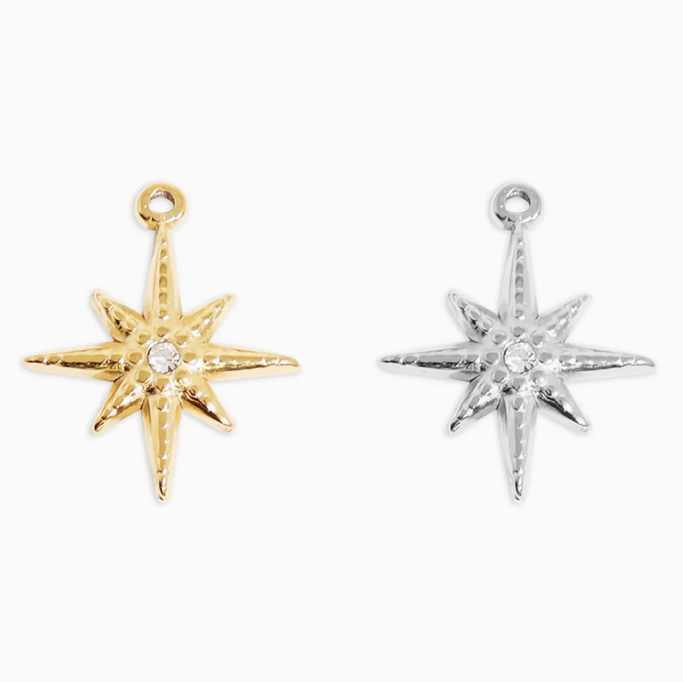 Compass Star Charm