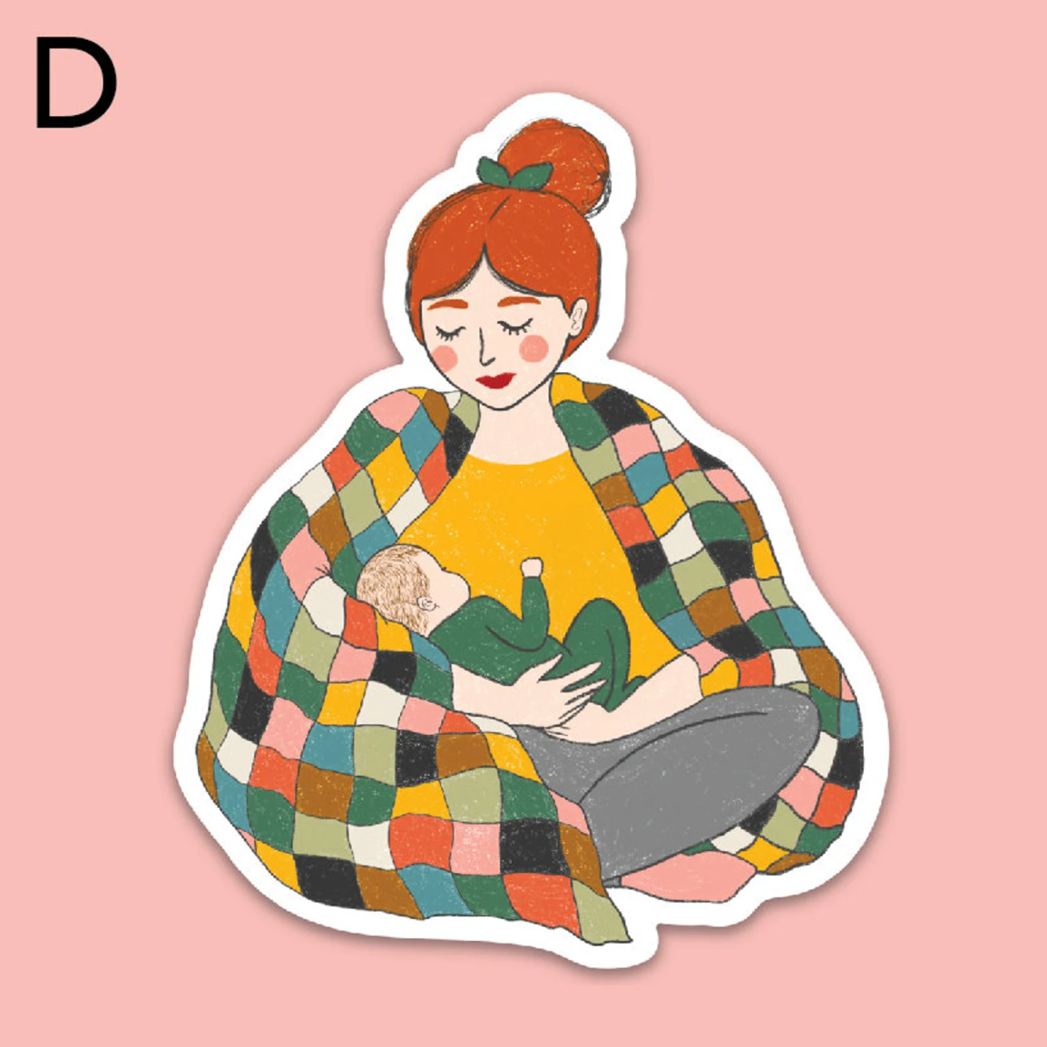 Patchwork Mother & Baby Sticker