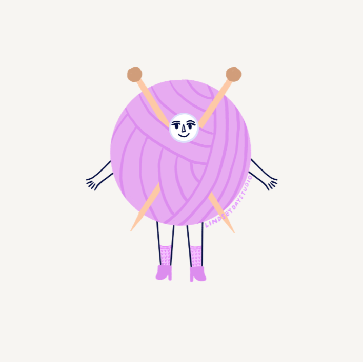 Knitting Friend Sticker