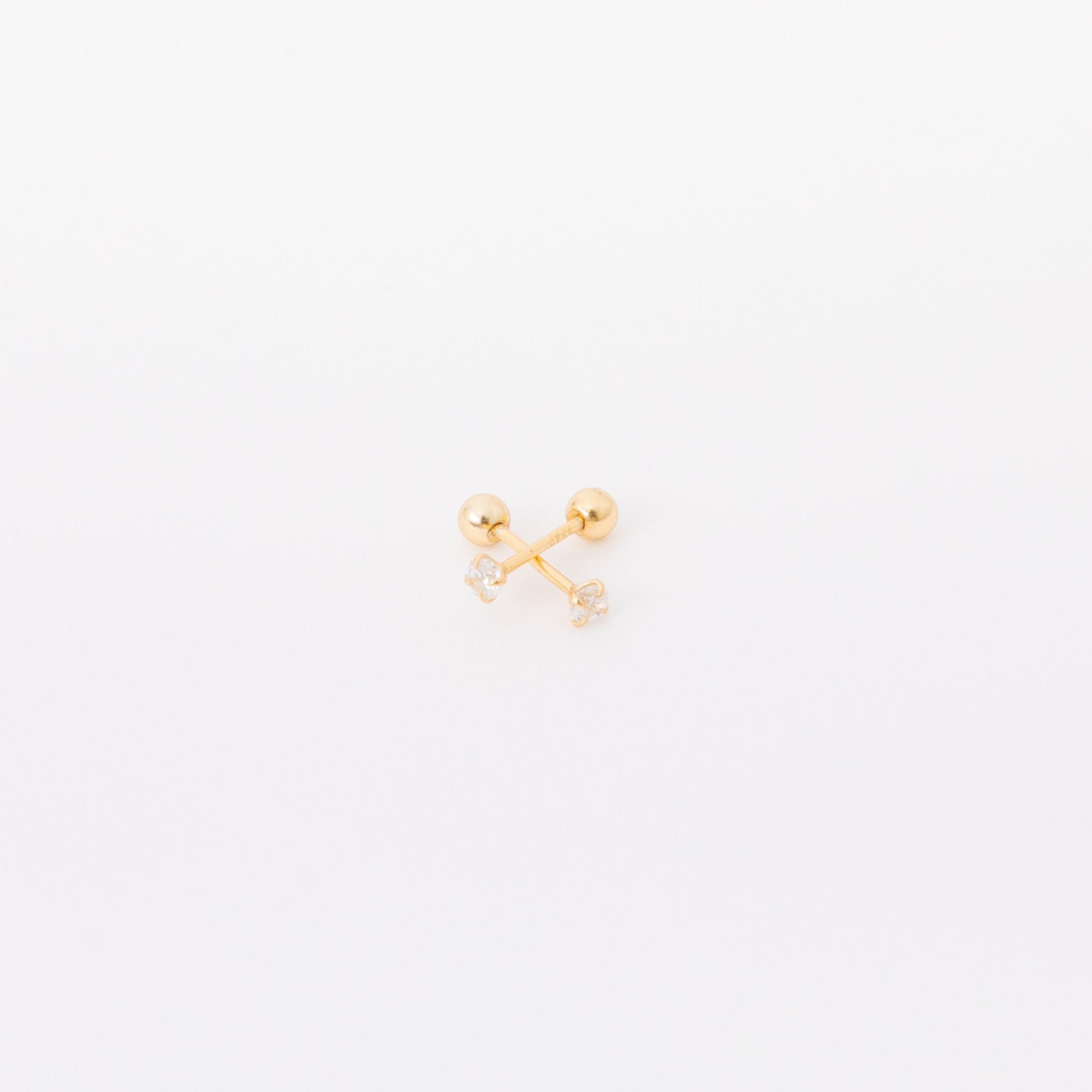 The unique post of a screw back earring screws into a tiny bead in the back of the ear. This tiny screw means no poking, no messing with, no losing earring backs.  The earring is completely secure and doesn't hurt your neck with its annoying pokes. Screw back earrings are comfortable to sleep in and just don't need to be messed with.  Nap all you want in these beauties!