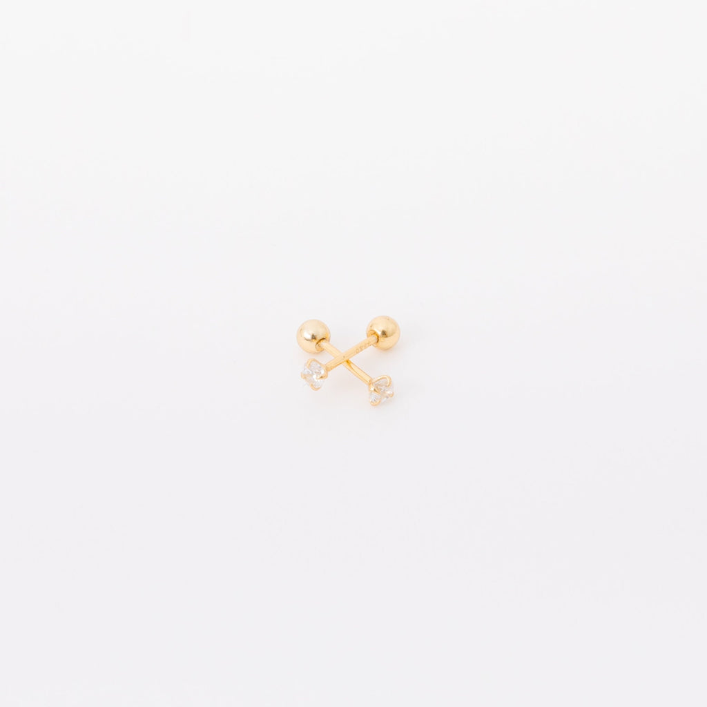 The unique post of a screw back earring screws into a tiny bead in the back of the ear. This tiny screw means no poking, no messing with, no losing earring backs.  The earring is completely secure and doesn't hurt your neck with its annoying pokes. Screw back earrings are comfortable to sleep in and just don't need to be messed with.  Nap all you want in these beauties!