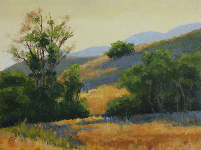 "The Golden Hour" - Original Painting - City Lights Art Show