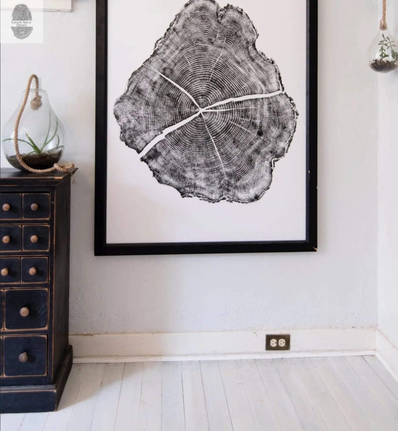 Tree Stump Print, Utah Art, Tree Blocks, Woodcut Print, Forestry, Signed Original, 36x48 inches