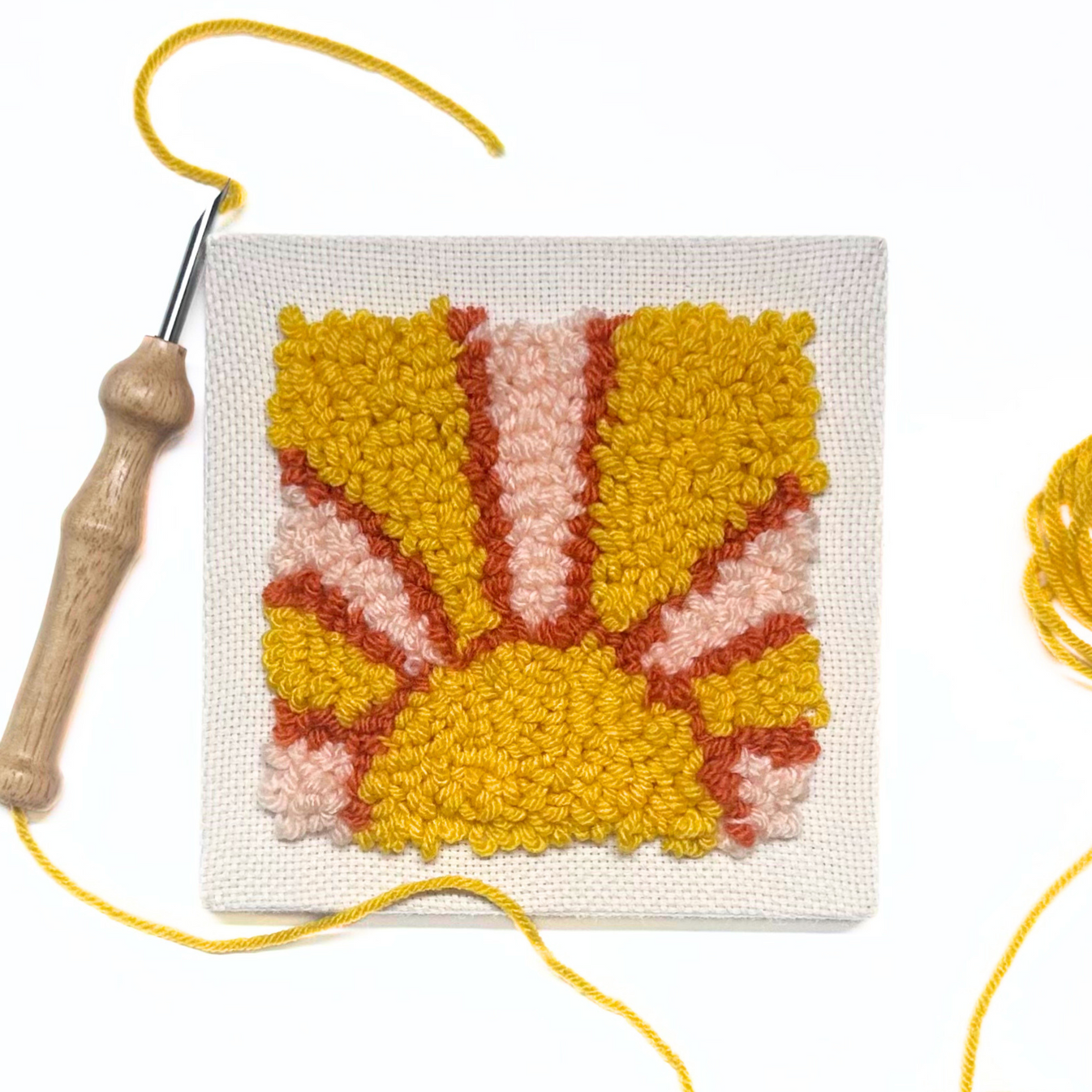 6" Yarn Punch Embroidery DIY Kit